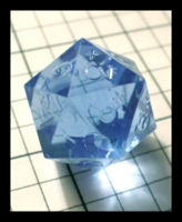 Dice : Dice - 20D - Game Science Precision Pale Blue Discontinued Color Gen Con Aug 2009